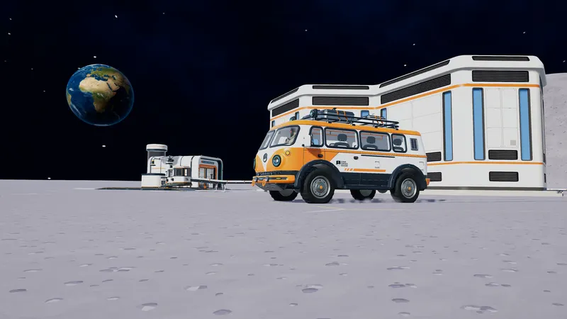 Long conveyor lines at a lunar base
