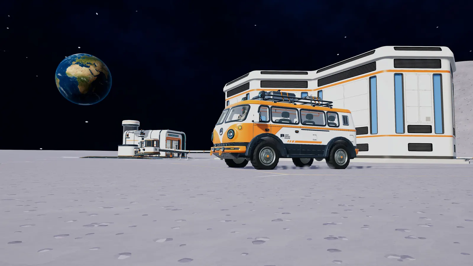 A Moon Sweepers base with long conveyor lines